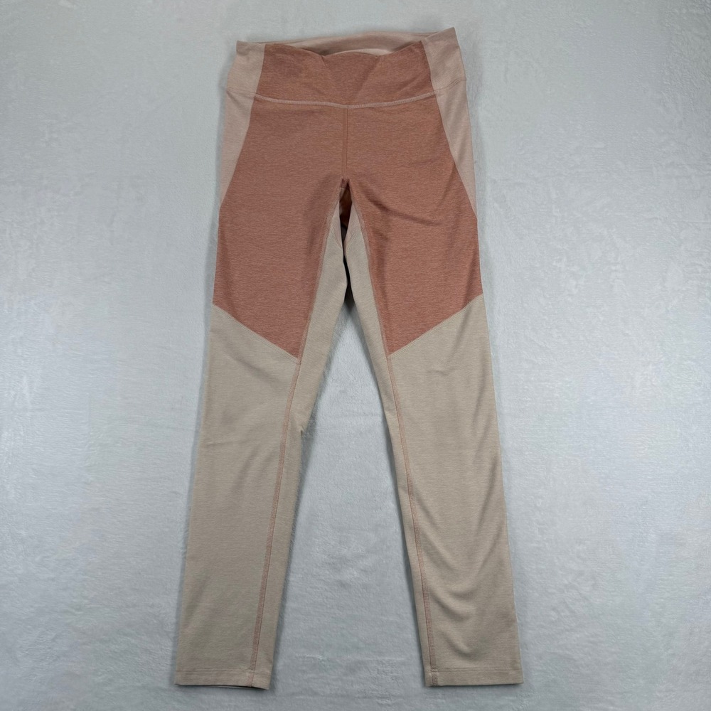 Outdoor Voices Pink Peach‎ Colorblock Textured 7/8 Leggings Size M High Rise
